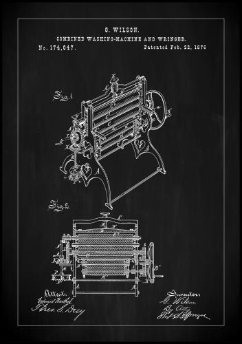 Koop Patent Print Combined Washing Machine Black Hier Bga Nl