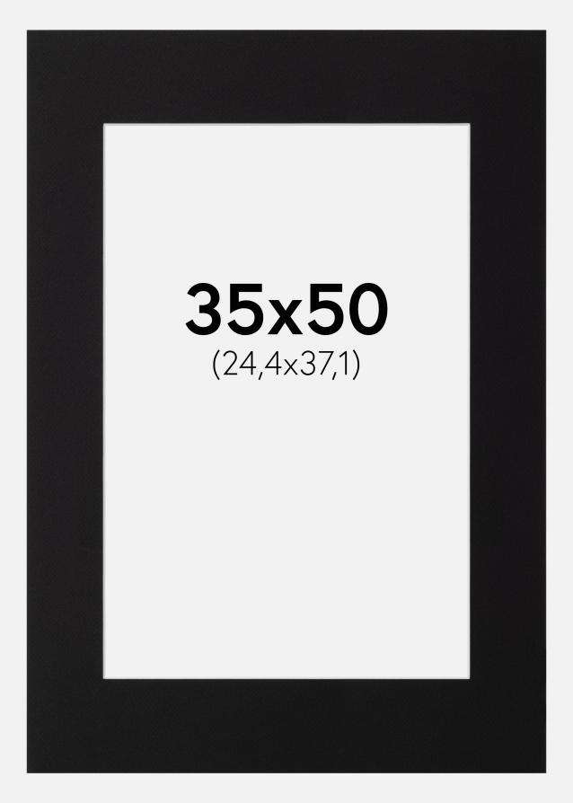 Artlink Passe-partout Zwart Standaard (Witte Kern) 35x50 cm (24,4x37,1)