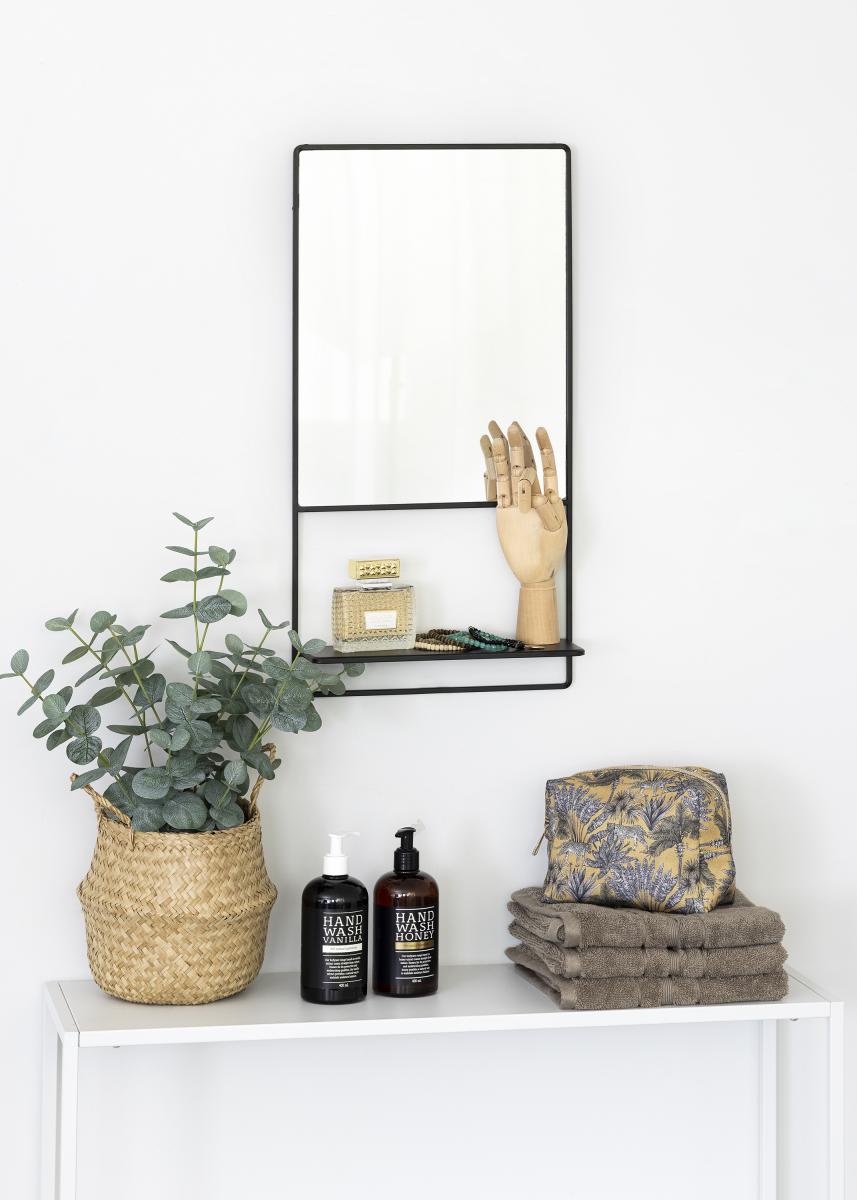 Koop Spiegel met plankje - Zwart 31x60 cm hier BGA.NL