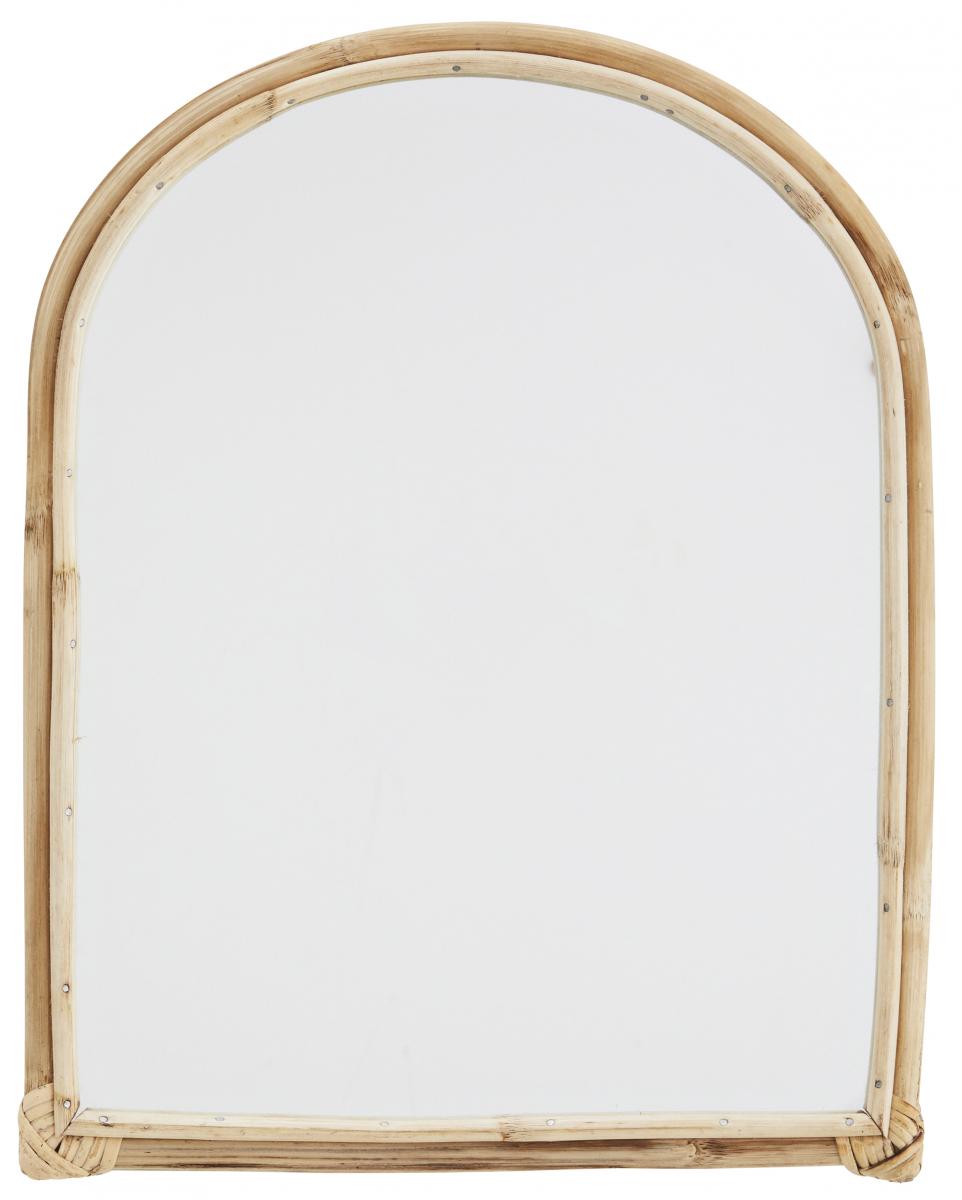 zag Betekenis Abstractie Koop Spiegel Half Ovaal Bamboe 36x47 cm hier - BGA.NL