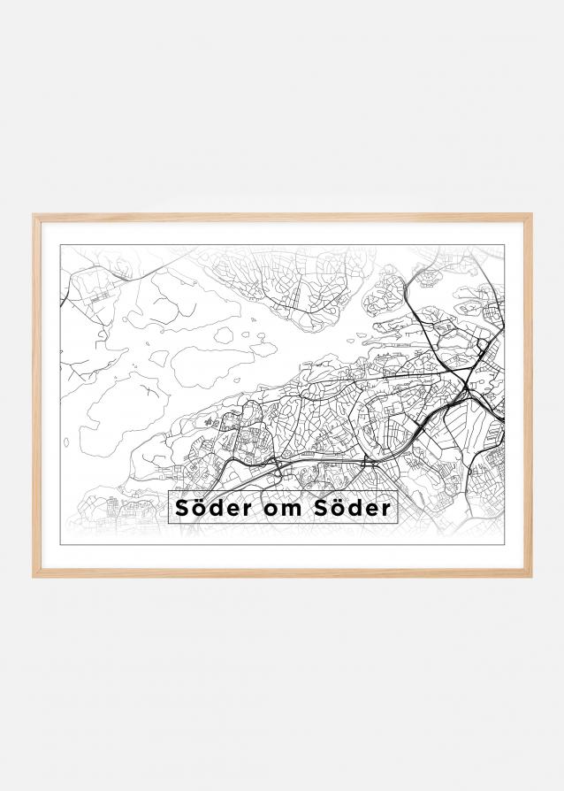 Bildverkstad Söder om Söder - Vit Poster