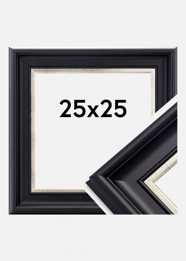 Galleri 1 Fotolijst Dalarna Acrylglas Zwart-Zilver 25x25 cm