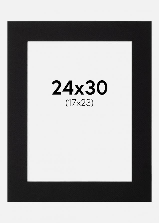 Artlink Passe-partout Zwart Standaard (Witte kern) 24x30 cm (17x23)