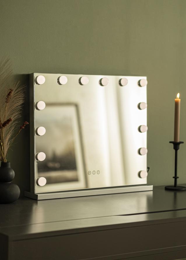 KAILA KAILA Make-up spiegel Base LED 14 Zilver 56x46 cm