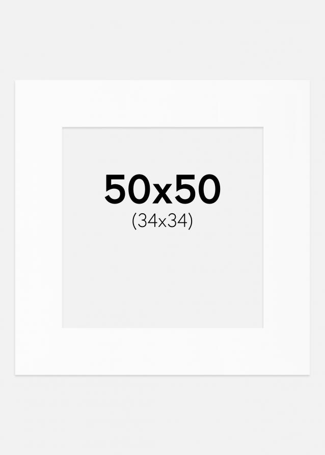 Artlink Passe-partout Wit Standaard (Witte kern) 50x50 cm (34x34)