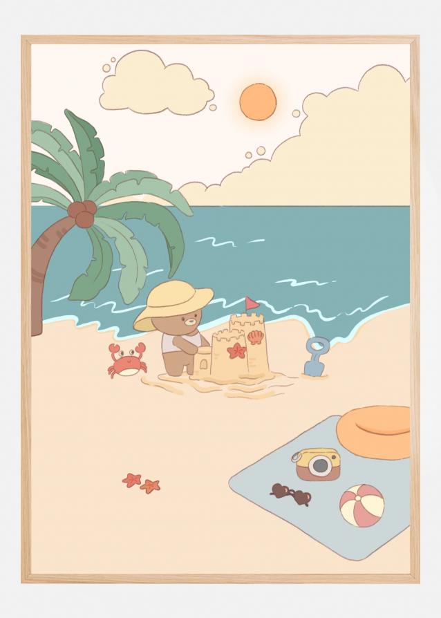 Bildverkstad Bear on summer beach Poster