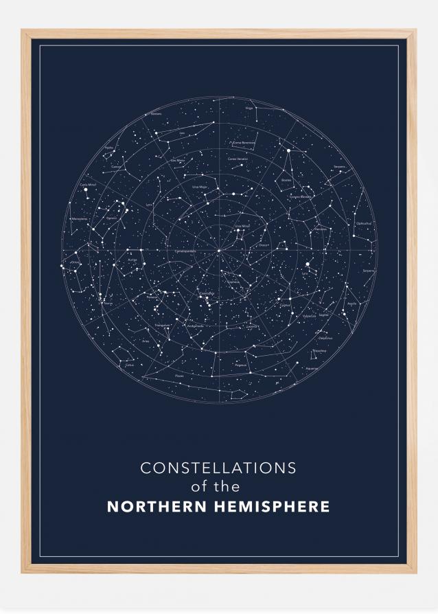 Bildverkstad Northern hemisphere Dark Poster