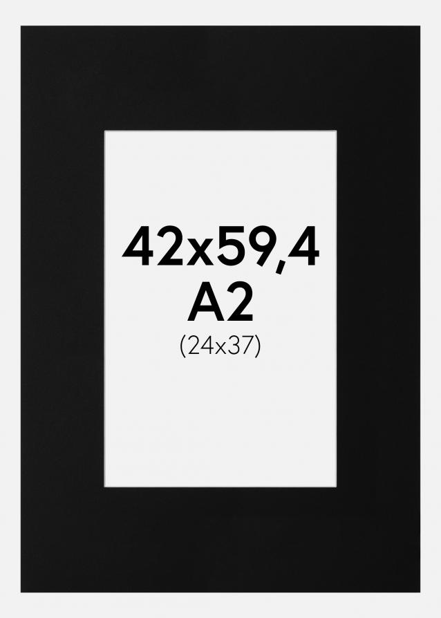 Artlink Passe-partout Zwart Standaard (Witte Kern) A2 42x59,4 cm (24x37)