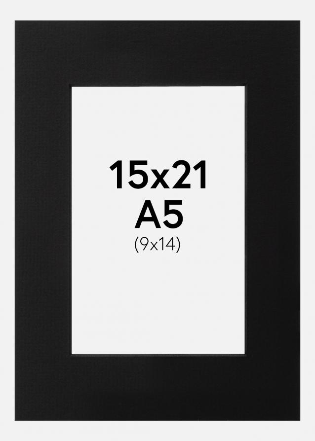 Galleri 1 Passe-partout Zwart (Zwarte kern) 15x21 cm (9x14)