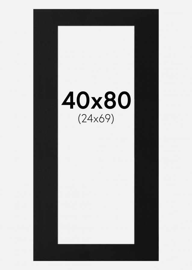 Artlink Passe-partout Zwart Standaard (Witte Kern) 40x80 cm (24x69)