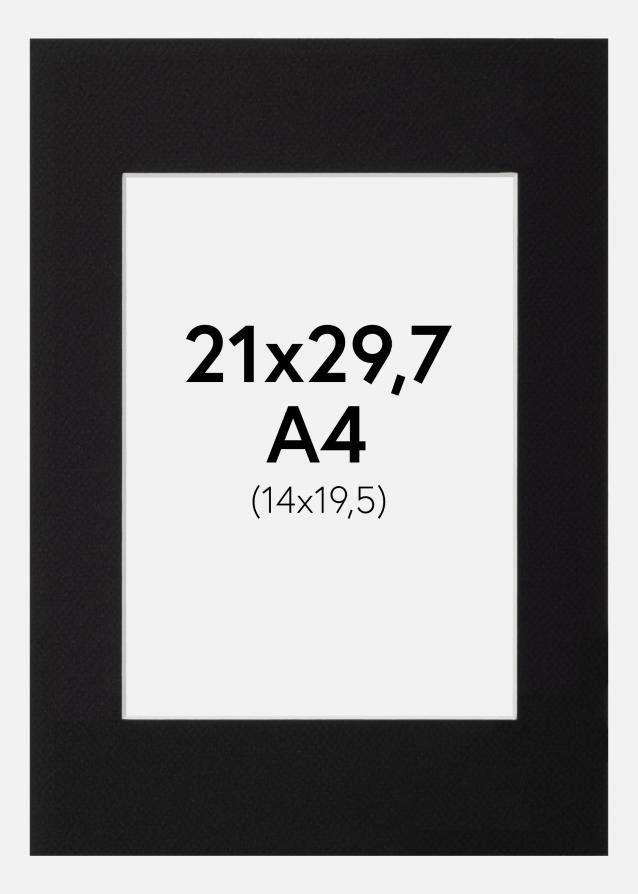 Galleri 1 Passe-partout Canson Zwart (Witte kern) A4 21x29,7 cm (14x19,5)