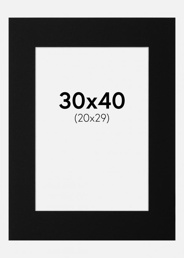 Artlink Passe-partout Zwart Standaard (Witte Kern) 30x40 cm (20x29)