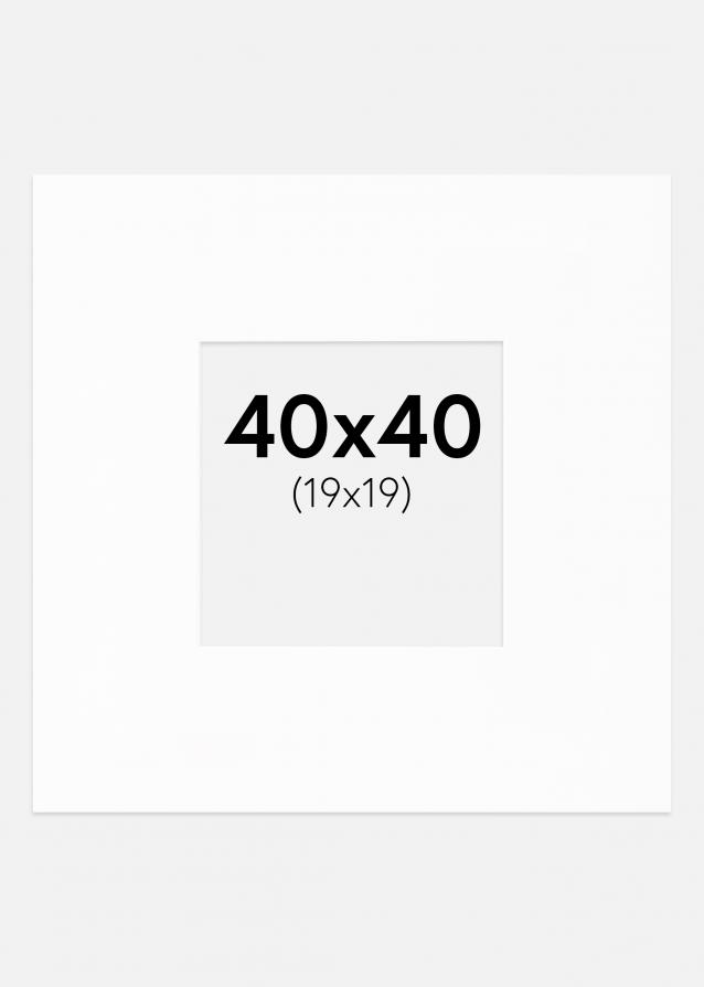 Artlink Passe-partout XL Standaard Wit (Witte Kern) 40x40 cm (19x19)