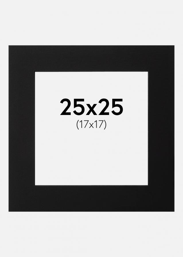 Galleri 1 Passe-partout Zwart (Zwarte kern) 25x25 cm (17x17)