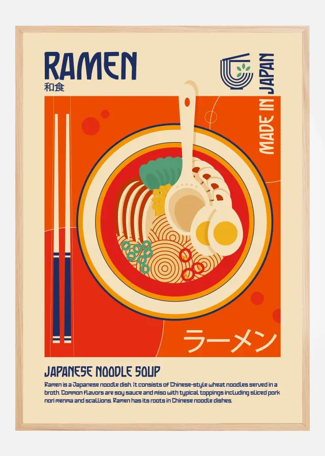 Bildverkstad Ramen Japanese Food Print Poster