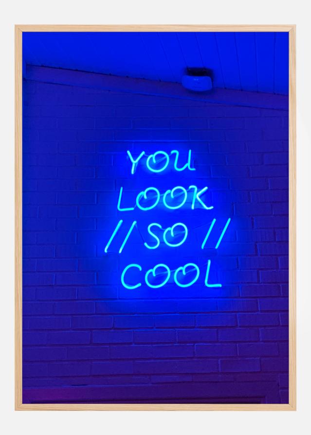 Bildverkstad Blue Neon Sign Poster