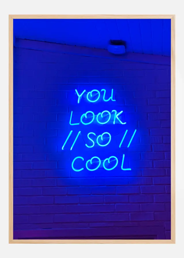 Bildverkstad Blue Neon Sign Poster