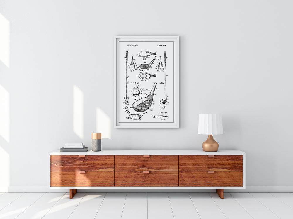 Bildverkstad Patent Print - Golf Club - White Poster