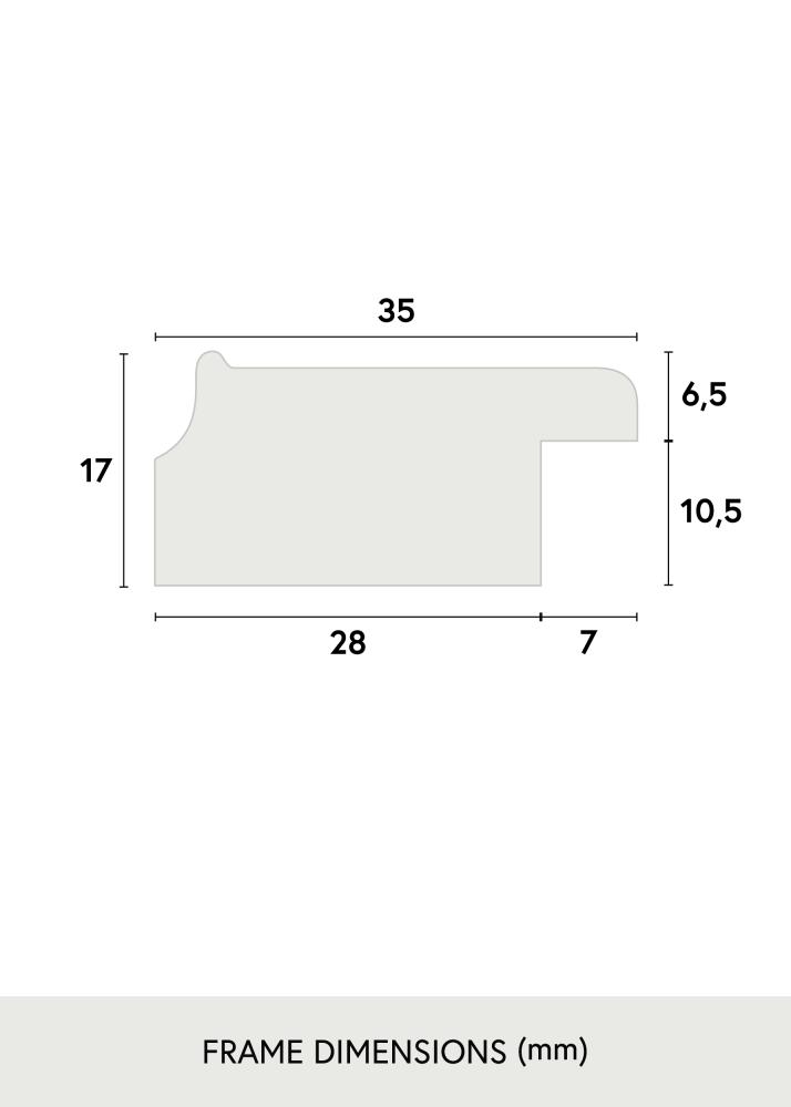 Ram med passepartou Fotolijst Grace Zilver 30x40 cm - Passe-partout Wit 21x29,7 cm (A4)