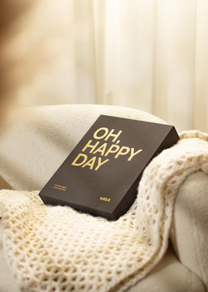 KAILA KAILA OH HAPPY DAY Black - Coffee Table Photo Album (60 Zwarte zijden)