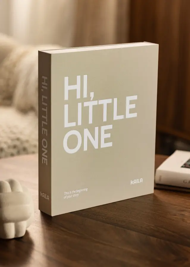 KAILA KAILA HI LITTLE ONE Grey - Coffee Table Photo Album (60 Zwarte zijden)