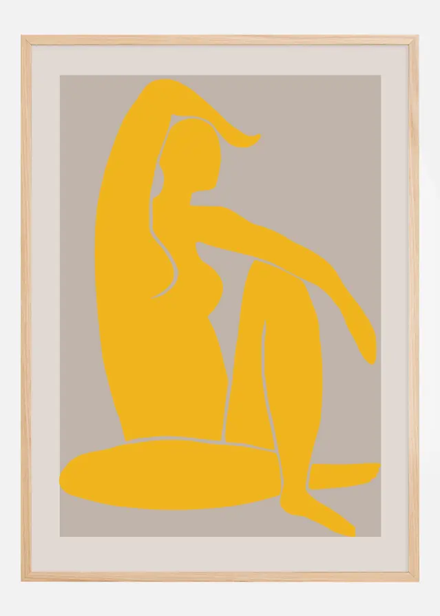 Bildverkstad Yellow Figure Poster