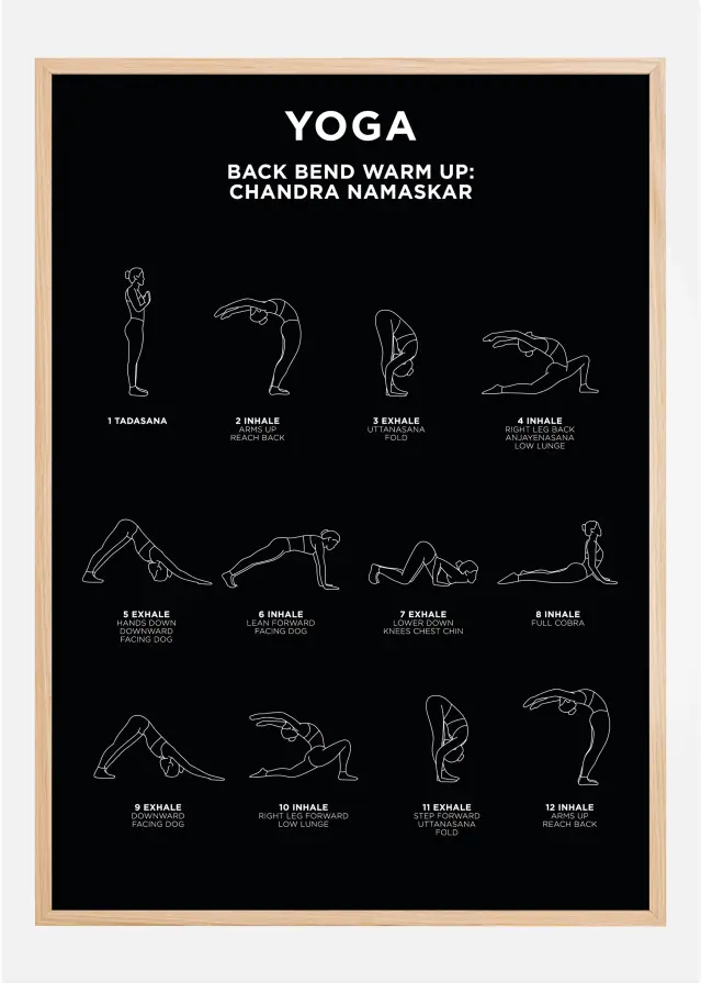 Bildverkstad Back Bend - Warm Up - Black Poster