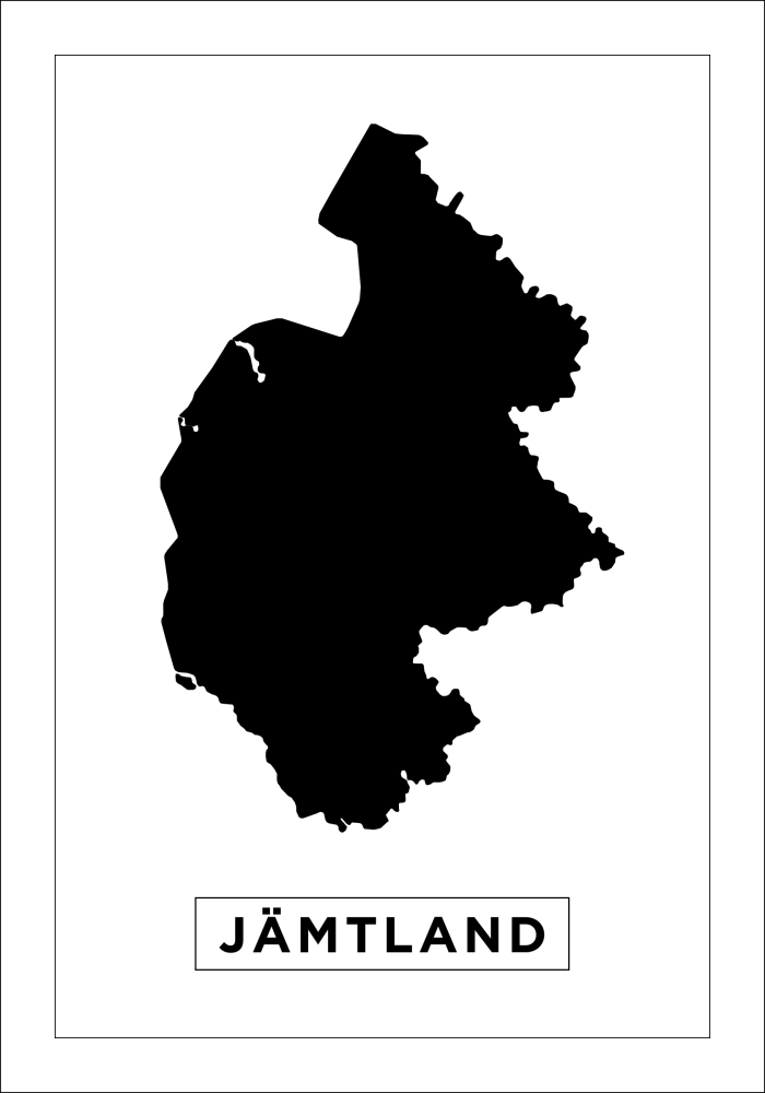 Bildverkstad Map - Jämtland - White Poster