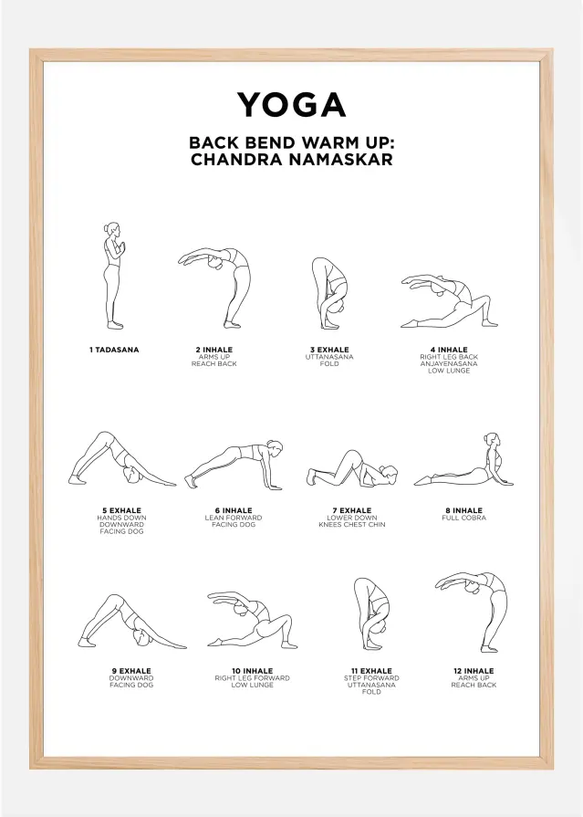 Bildverkstad Back Bend - Warm Up - White Poster