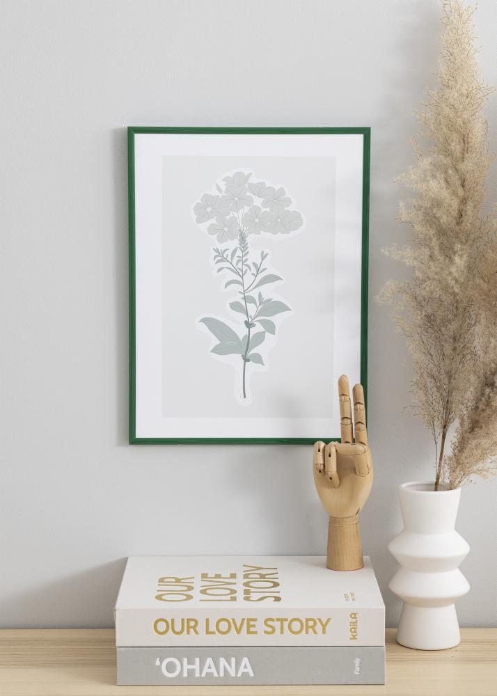 Ram med passepartou Fotolijst New Lifestyle Moss Green 70x100 cm - Passe-partout Wit 59,4x84 cm