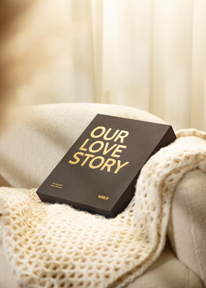 KAILA KAILA OUR LOVE STORY Black - Coffee Table Photo Album (60 Zwarte zijden)