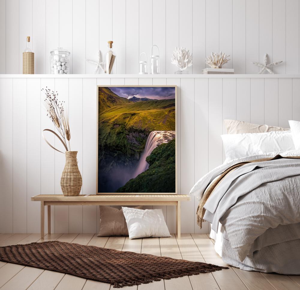 Bildverkstad Waterfall On The Hill Poster