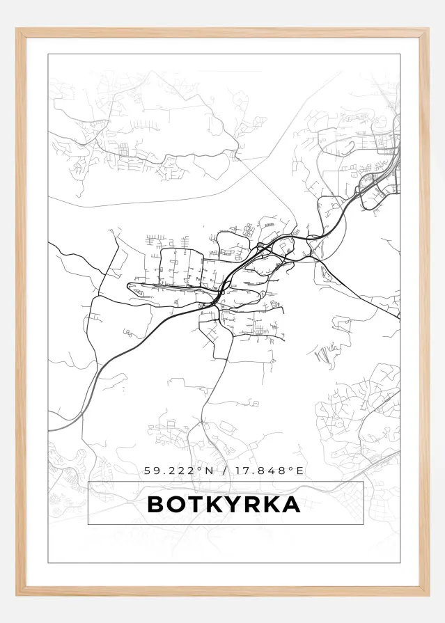 Bildverkstad Map - Botkyrka - White Poster