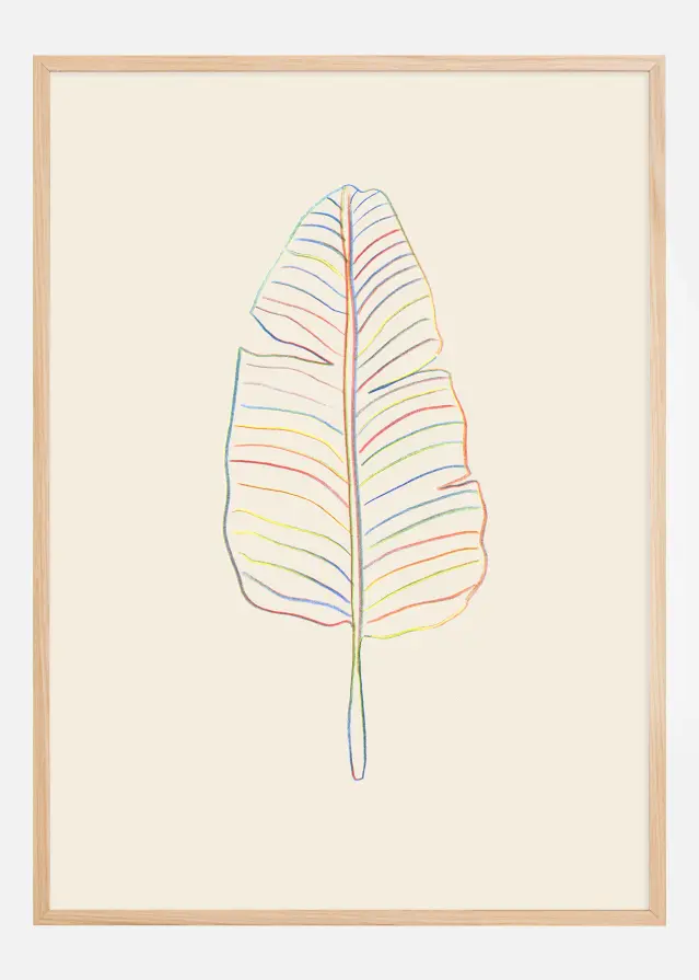 Bildverkstad Banana Rainbow Leaf Poster