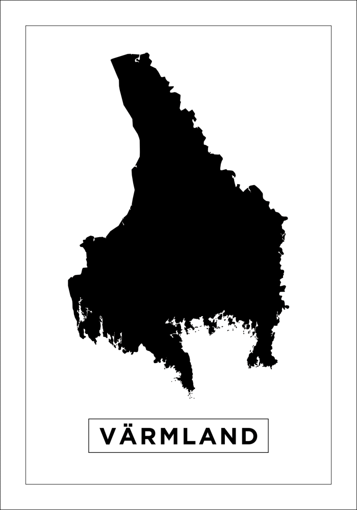 Bildverkstad Map - Värmland - White Poster