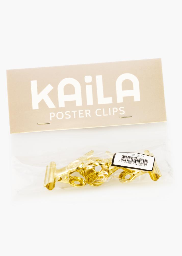 KAILA KAILA Poster Clip Gold 30 mm - 4-p