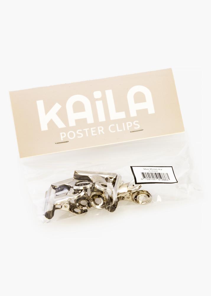 KAILA KAILA Poster Clip Silver 30 mm - 4-p