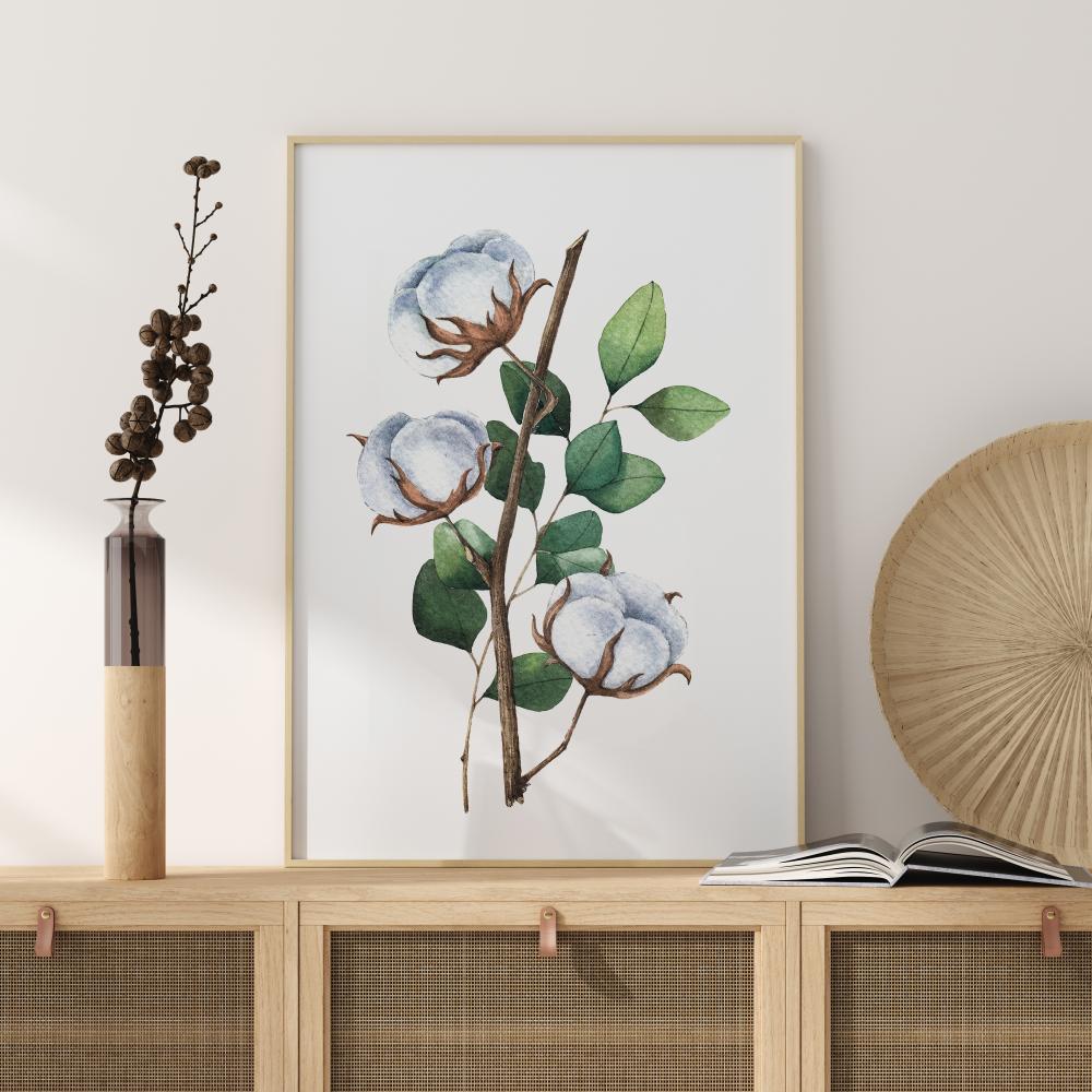 Bildverkstad Cotton Flower Poster