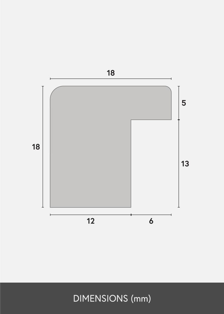 Ram med passepartou Fotolijst Selection Zilver 40x50 cm - Passe-partout Wit 29,7x42 cm (A3)