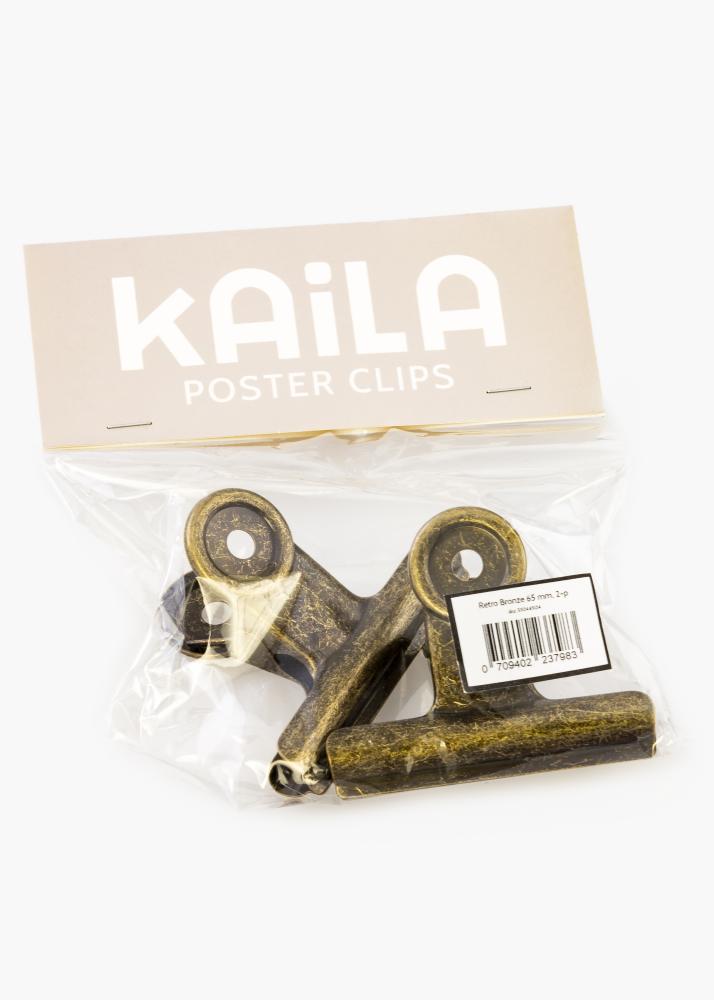 KAILA KAILA Poster Clip Retro Bronze 65 mm - 2-p