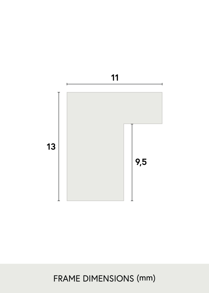 Ram med passepartou Fotolijst Smal Eikenhout 13x18 cm - Passe-partout Wit 3,5x5 inches