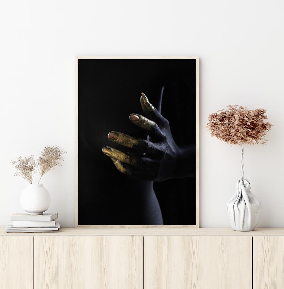 Bildverkstad Golden Hands I Poster