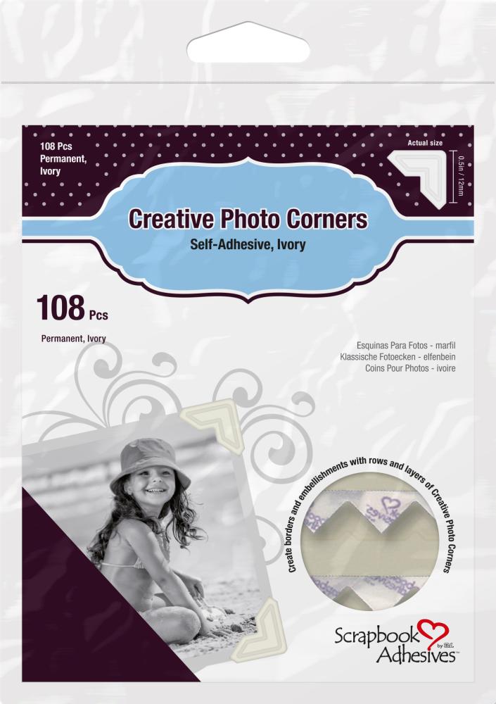 Focus 3L Creative Photo Corners Wit - 108 st