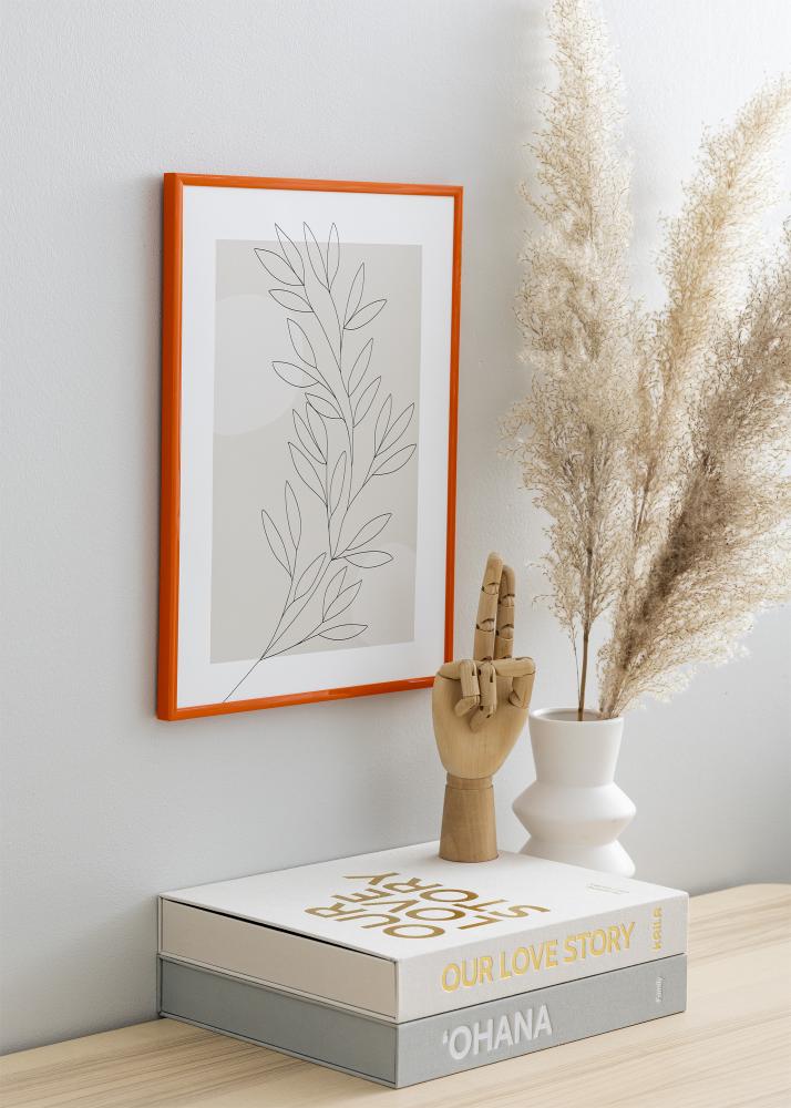 Ram med passepartou Fotolijst New Lifestyle Oranje 50x70 cm - Passe-partout Wit 42x59,4 cm (A2)