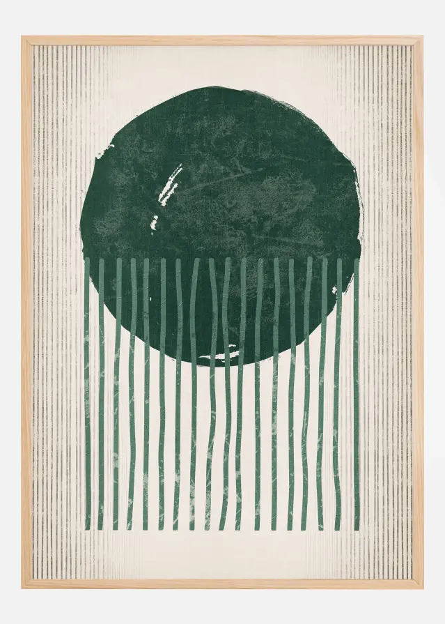 Bildverkstad Emerald Round Jellyfish Poster