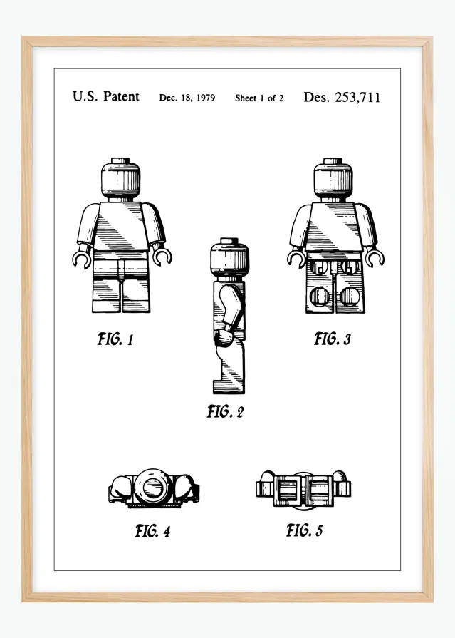 Bildverkstad Patenttekening - Lego I Poster