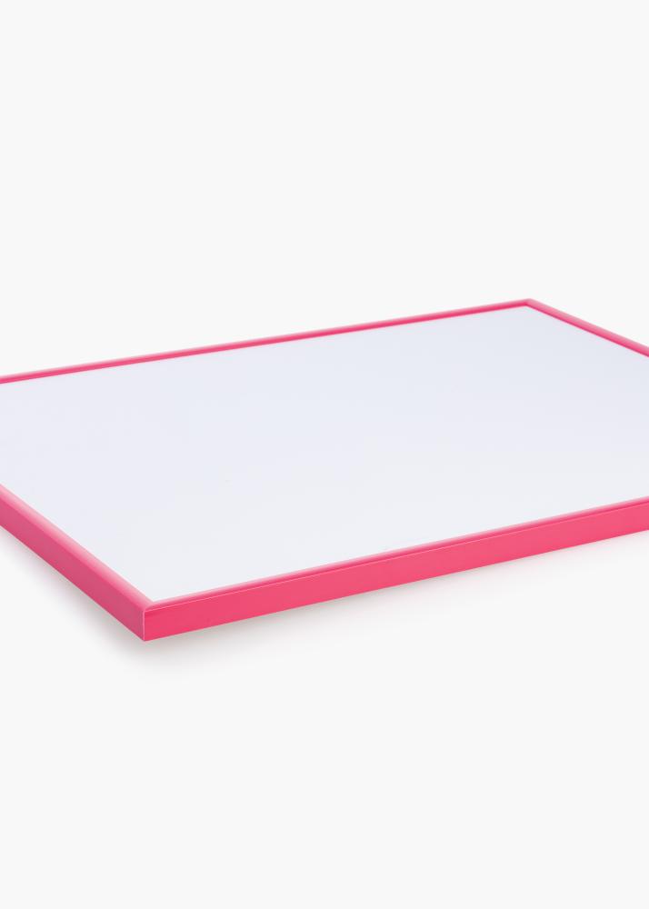 Ram med passepartou Fotolijst New Lifestyle Hot Pink 50x70 cm - Passe-partout Wit 42x59,4 cm (A2)