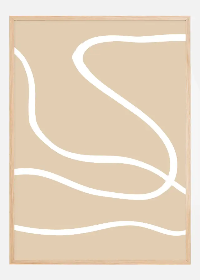 Bildverkstad Beige Lines I Poster