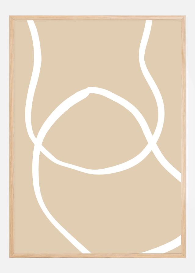 Bildverkstad Beige Lines IV Poster