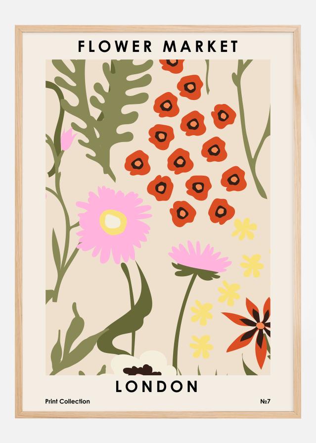 Bildverkstad Flower Market London Poster